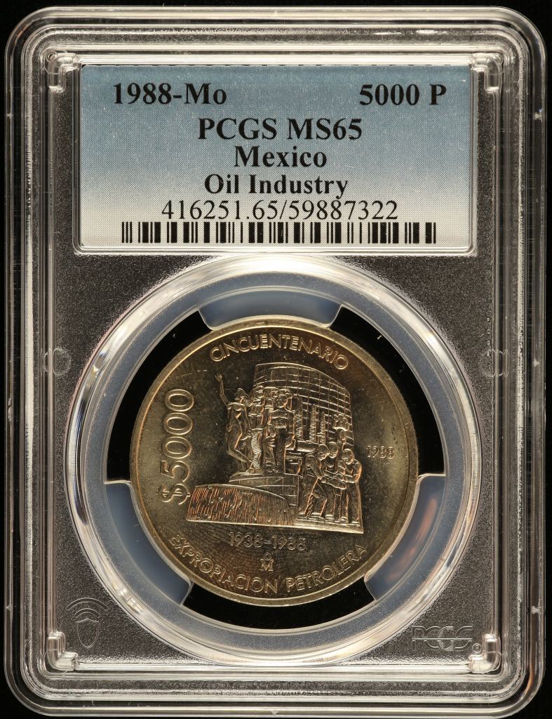 Modern Silver & Minors 5,000 Peso 1988 Mo PCGS MS65 0149006