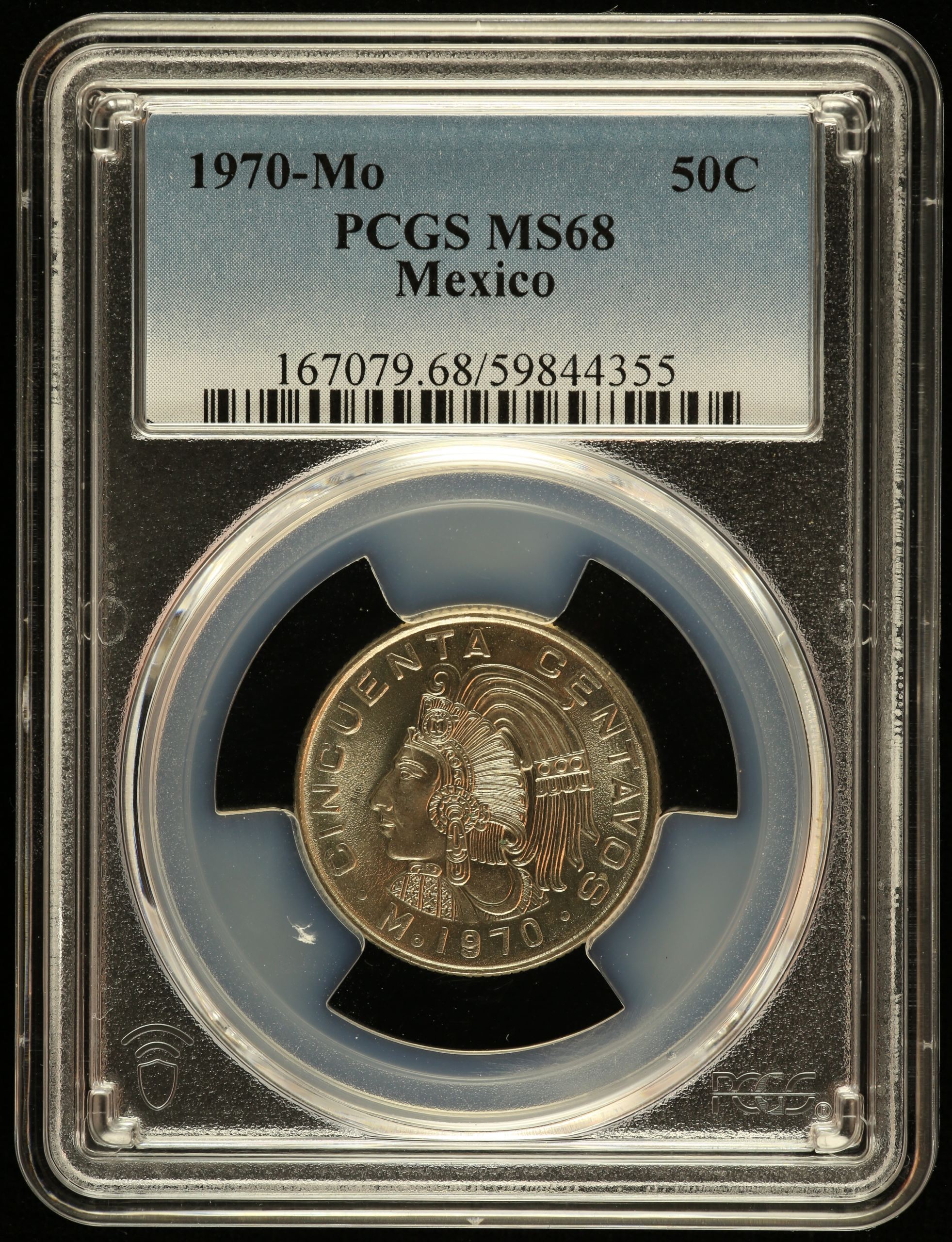Modern Silver & Minors 50 Centavo 1970 Mo PCGS MS68 0148709
