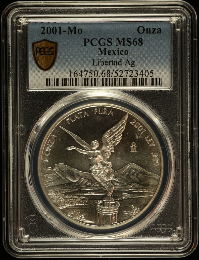 Modern Silver & Minors Onza 2001 Mo PCGS MS68 0149601