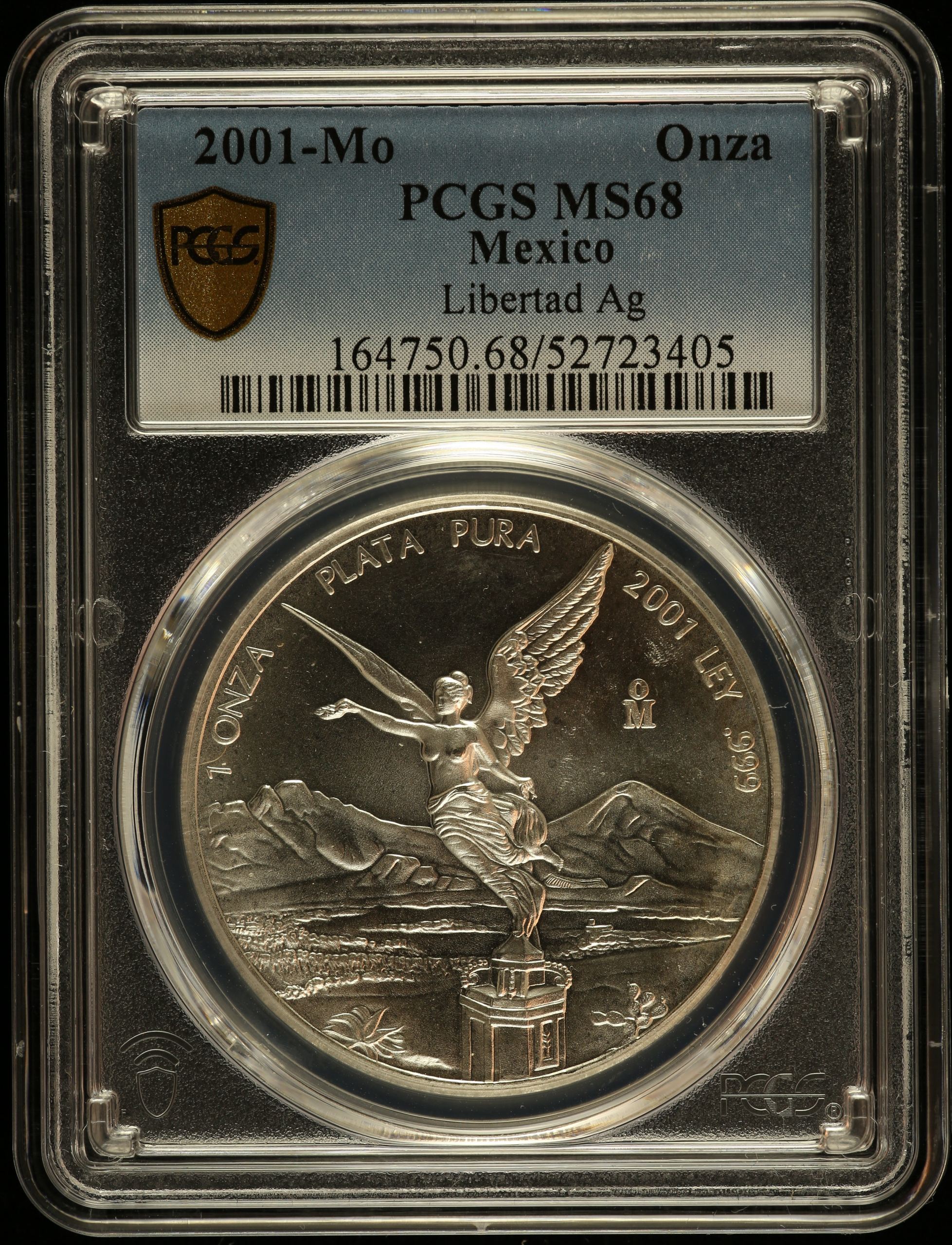 Modern Silver & Minors Onza 2001 Mo PCGS MS68 0149601