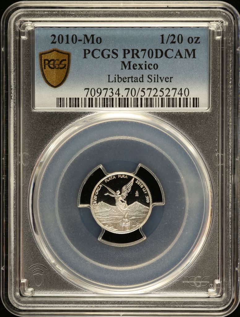 Modern Silver & Minors 1/20 Onza 2010 Mo PCGS PR70DCAM 0149352