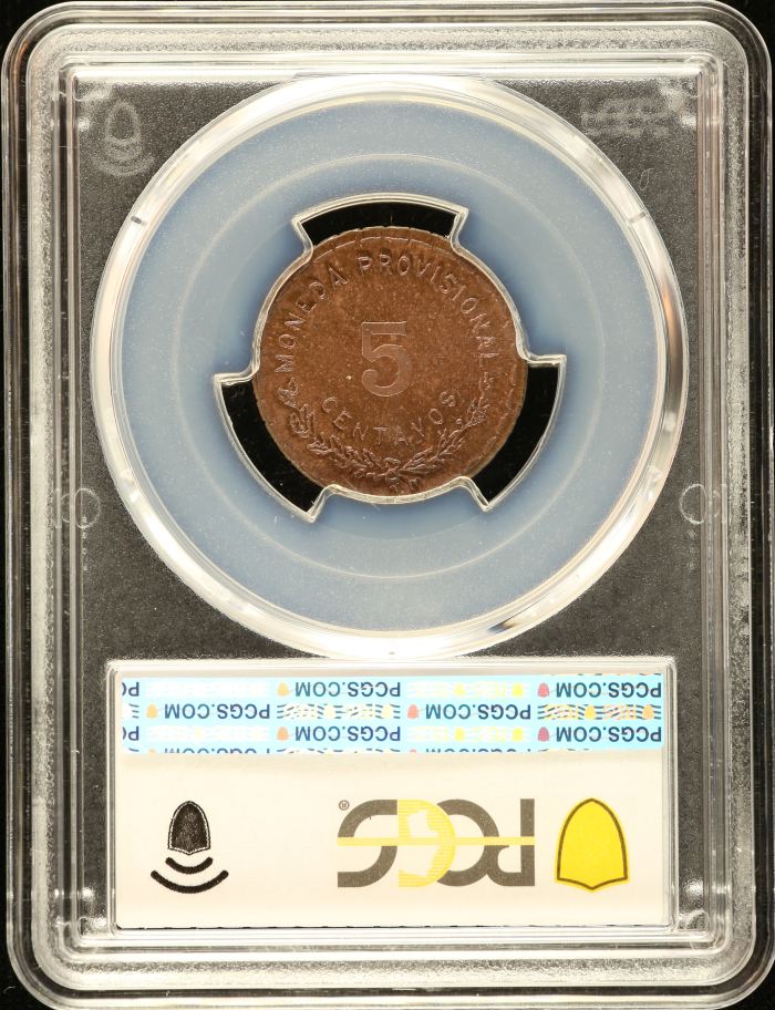 Oaxaca 5 Centavo 1915 Oaxaca PCGS MS63RB KM-718 0149311Oaxaca 5 Centavo 1915 Oaxaca PCGS MS63RB KM-718 0149311 - Image 2