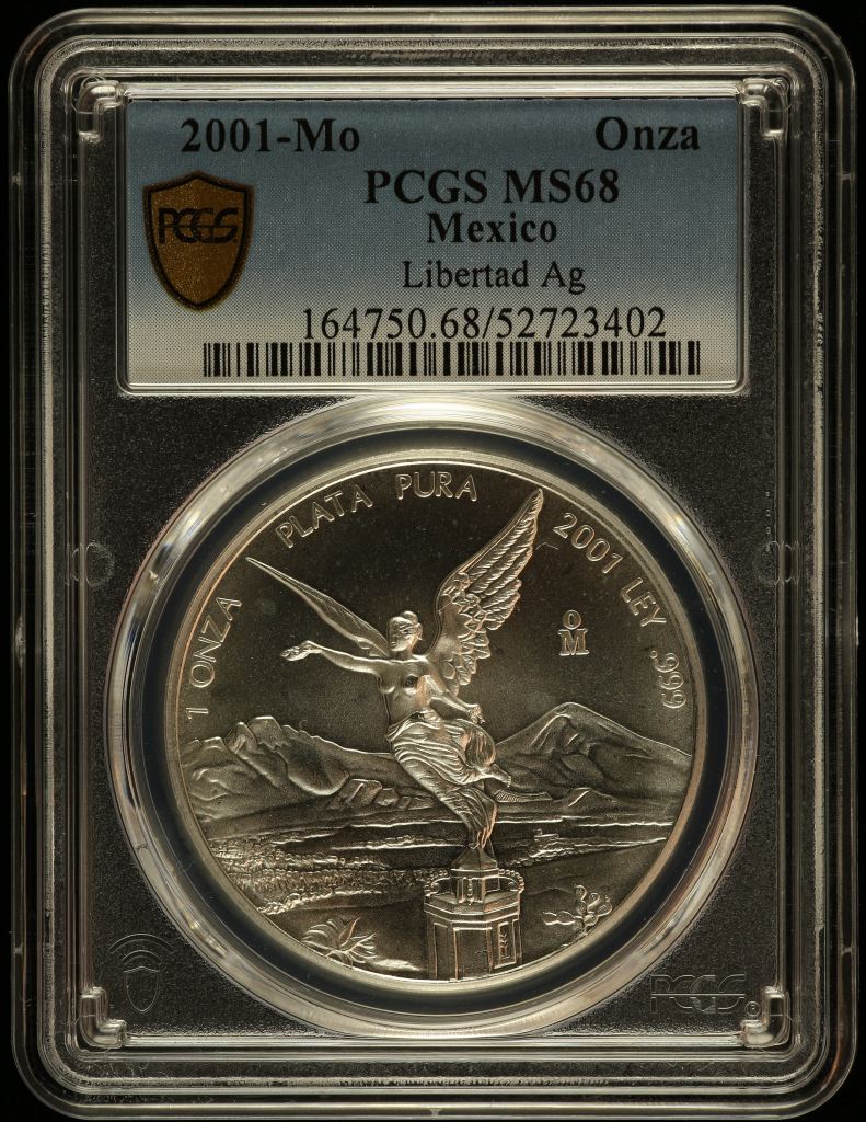 Modern Silver & Minors Onza 2001 Mo PCGS MS68 0149608