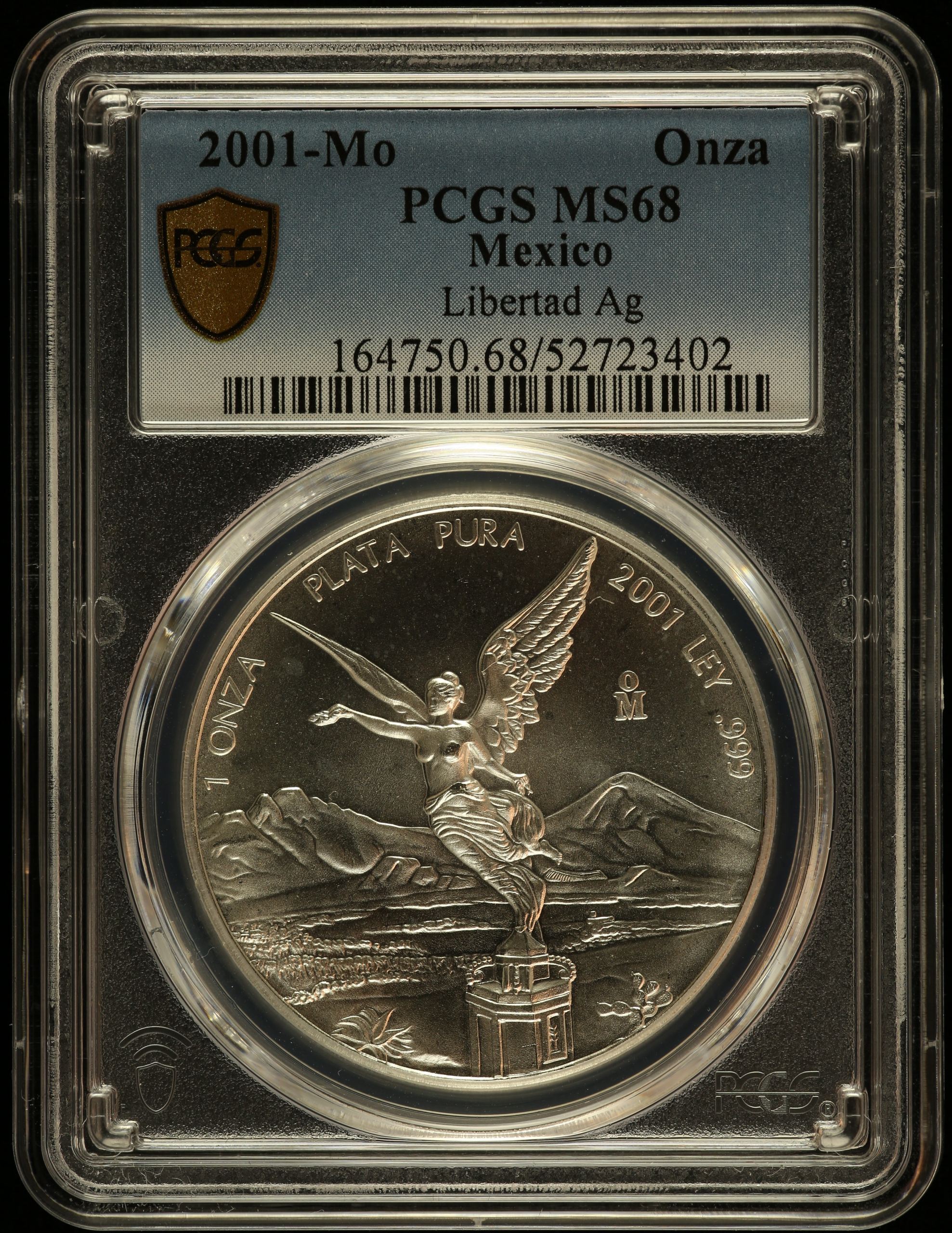 Modern Silver & Minors Onza 2001 Mo PCGS MS68 0149608