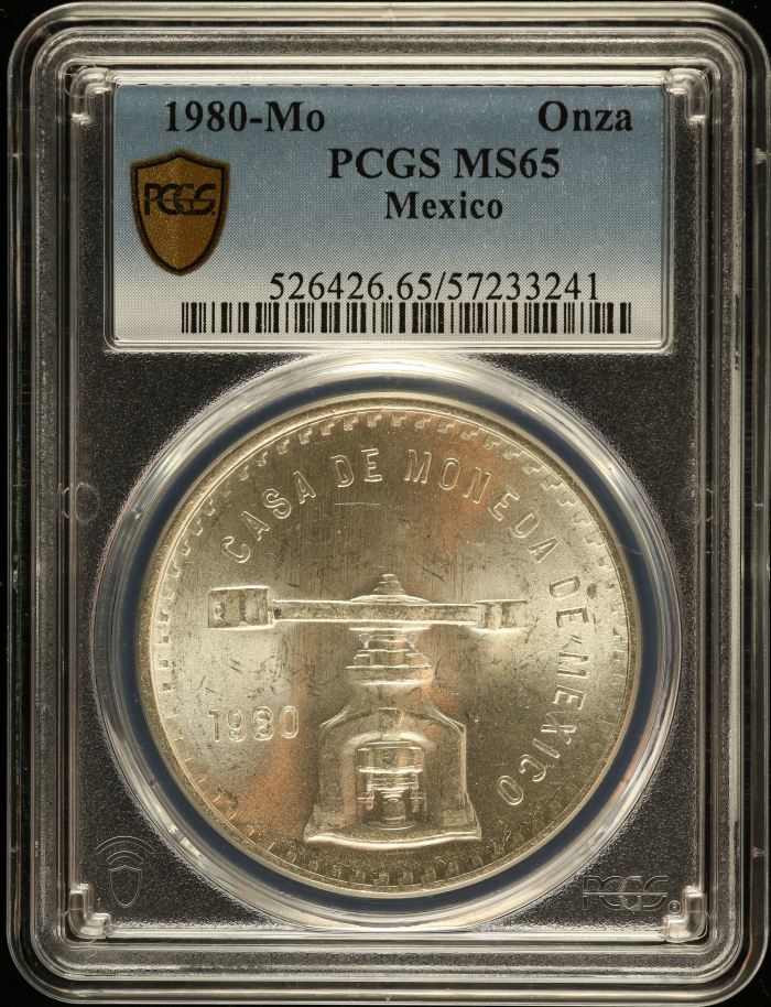 Modern Silver & Minors Onza 1980 Mo PCGS MS65 0149329Modern Silver & Minors Onza 1980 Mo PCGS MS65 0149329