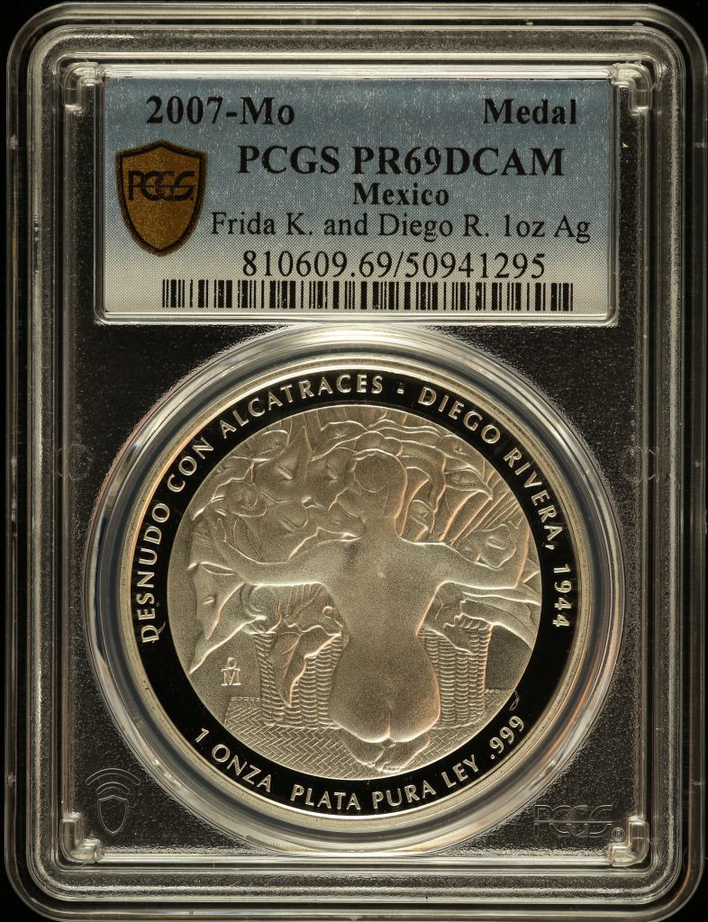 Medals & Tokens Frida K & Diego R 1oz Silver Medal 2007 Mo PCGS PR69DCAM 0149381
