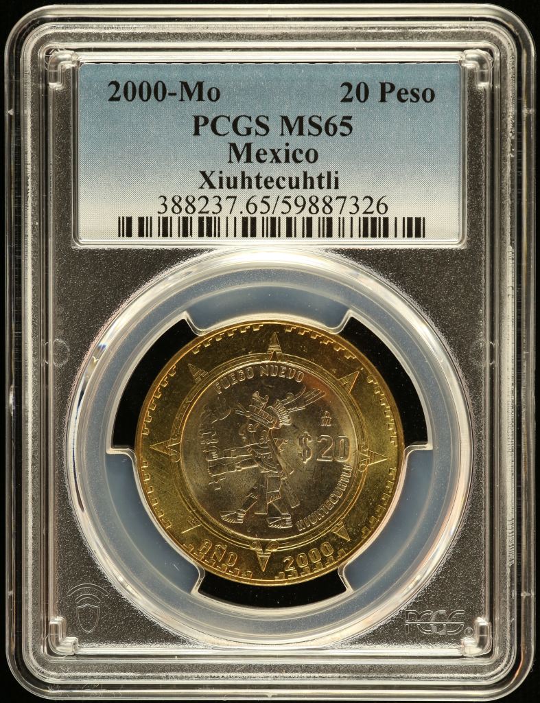 Modern Silver & Minors 20 Peso 2000 Mo PCGS MS65 0149030