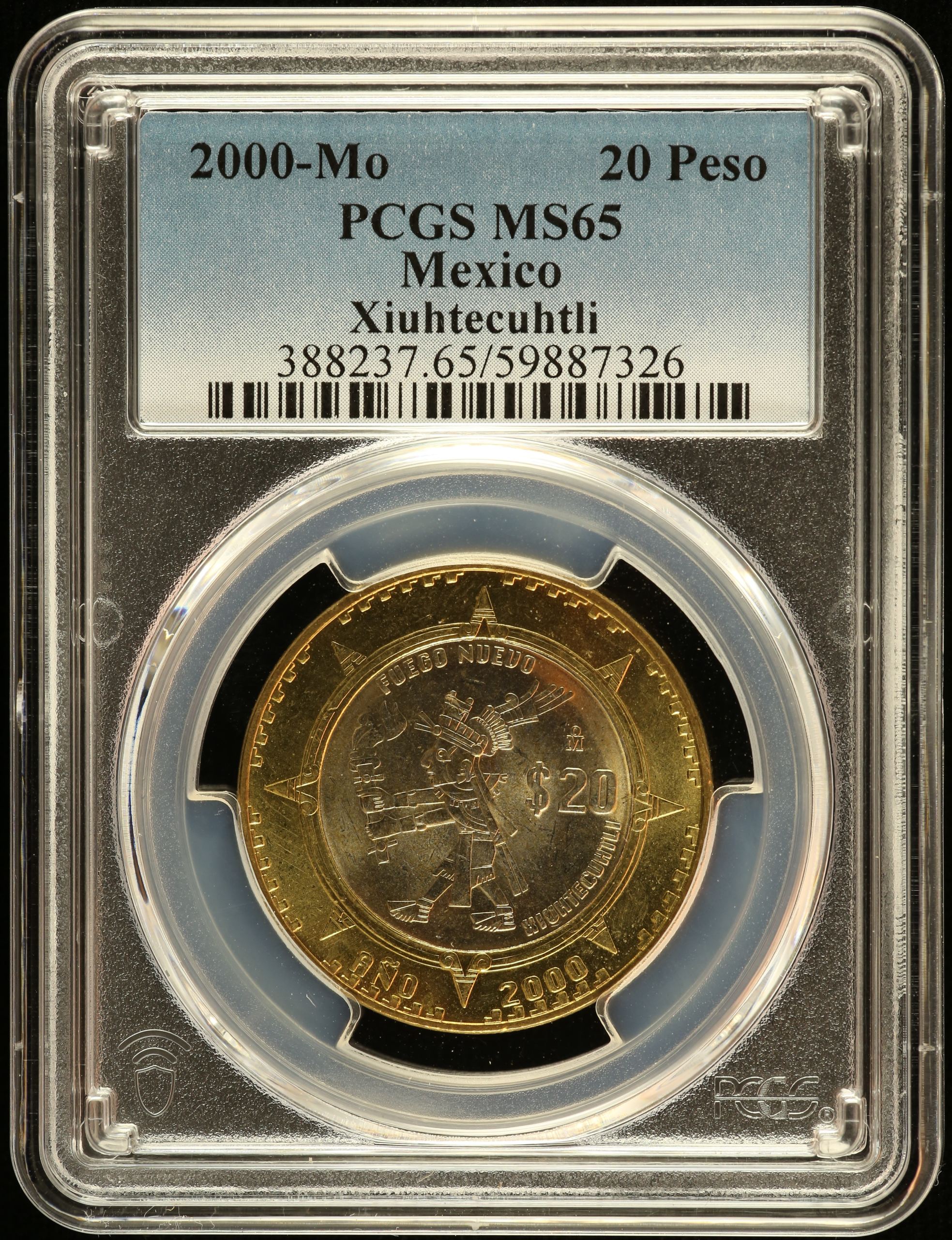Modern Silver & Minors 20 Peso 2000 Mo PCGS MS65 0149030