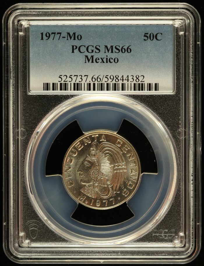 Modern Silver & Minors 50 Centavo 1977 Mo PCGS MS66 0148838Modern Silver & Minors 50 Centavo 1977 Mo PCGS MS66 0148838