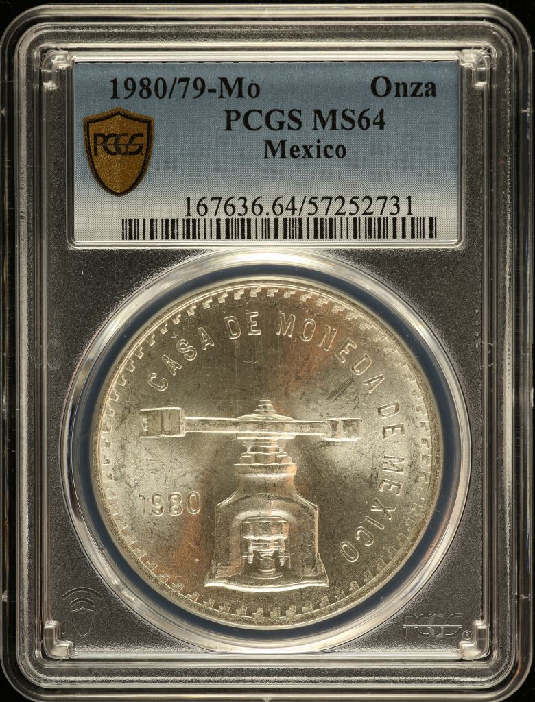 Modern Silver & Minors Onza 1980/79 Mo PCGS MS64 0149330