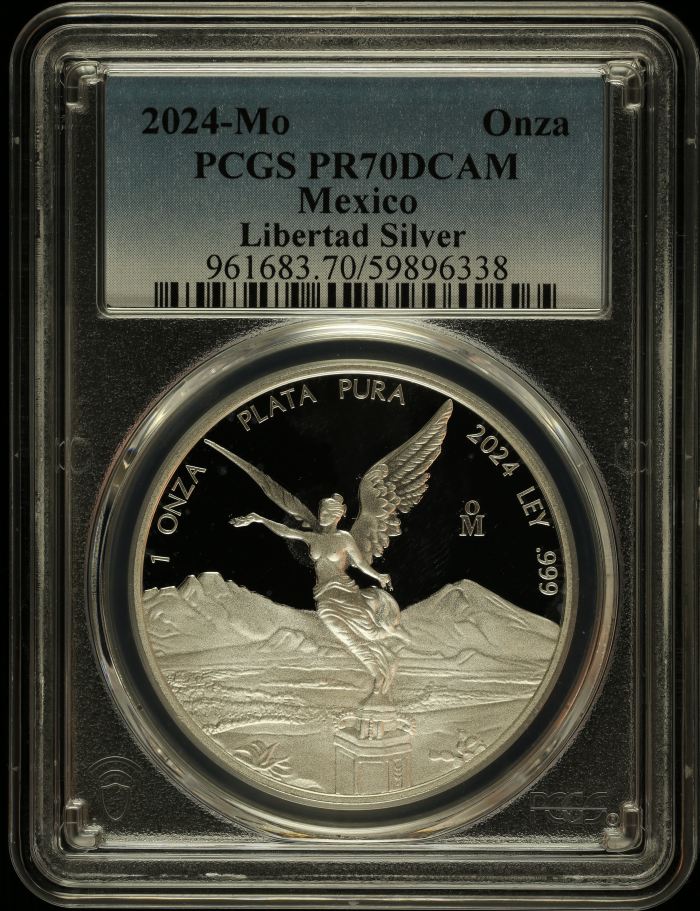 Modern Silver & Minors Onza 2024 Mo PCGS PR70DCAM 0147845Modern Silver & Minors Onza 2024 Mo PCGS PR70DCAM 0147845