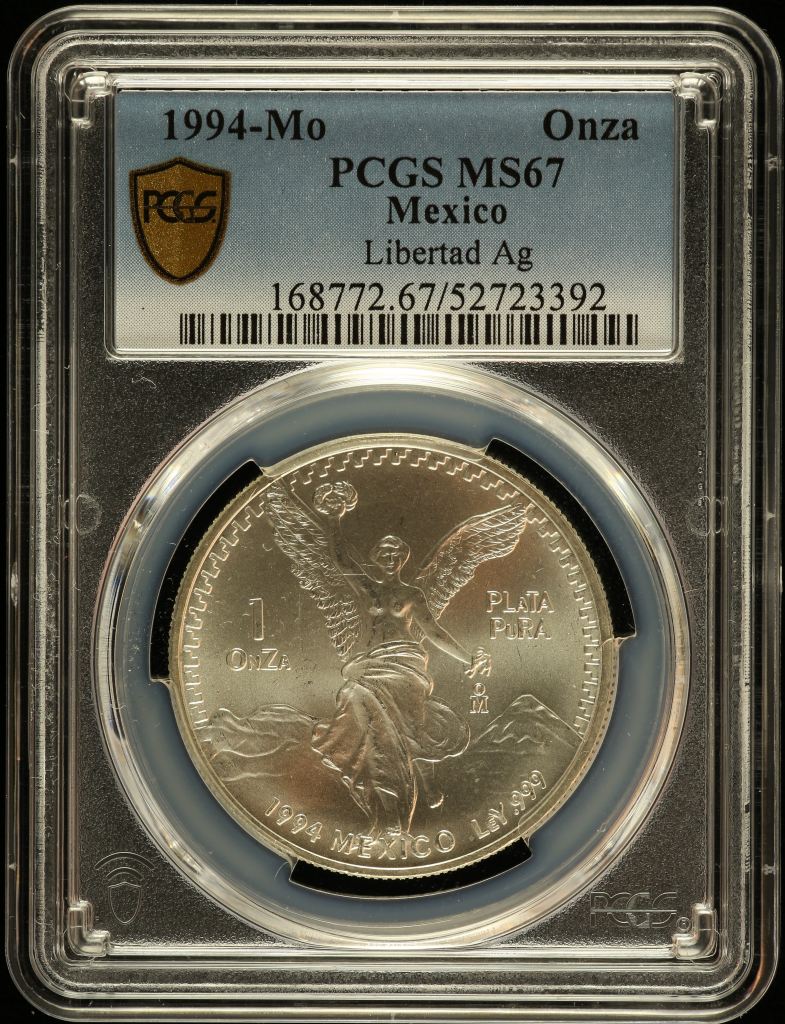 Modern Silver & Minors Onza 1994 Mo PCGS MS67 0149610