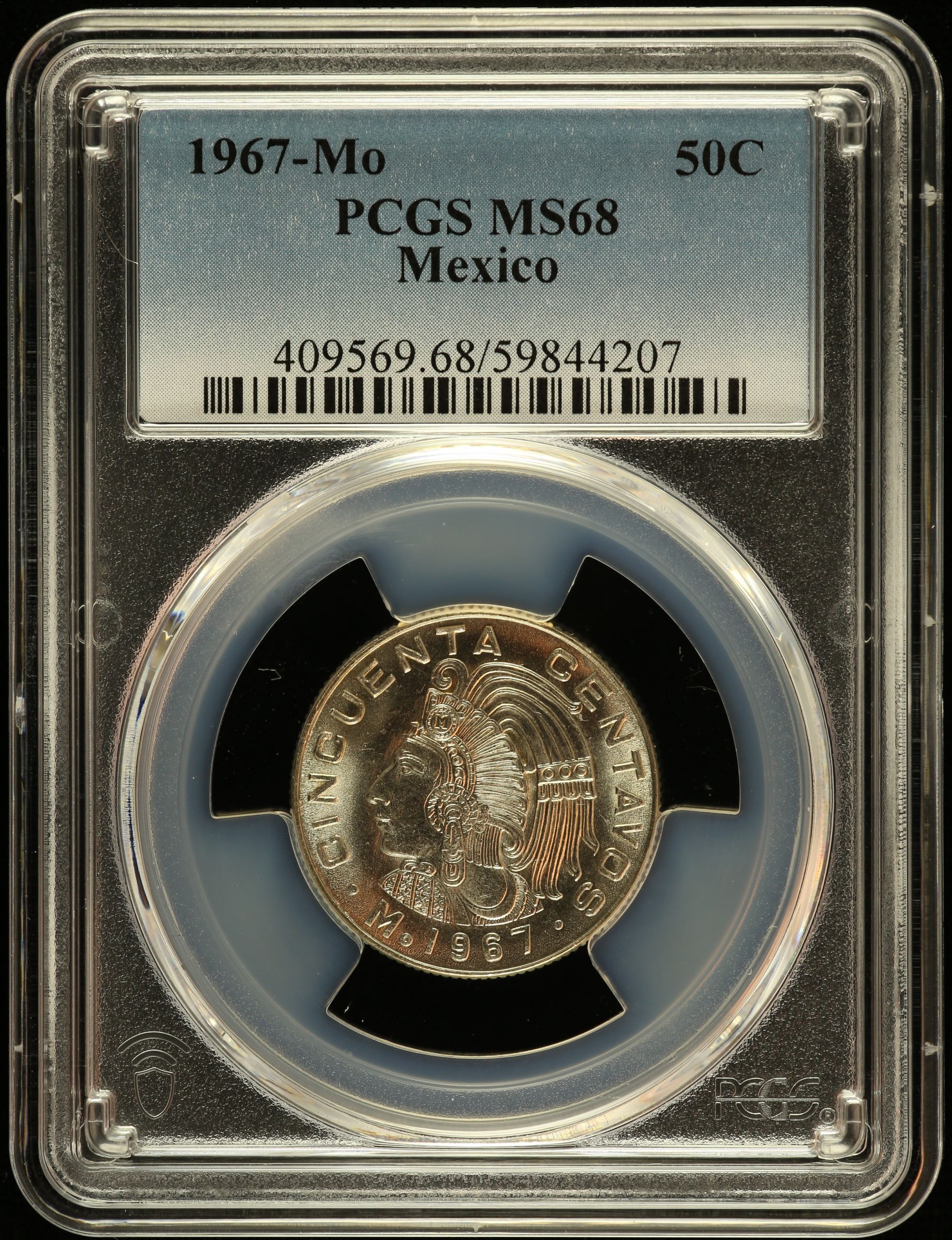 Modern Silver & Minors 50 Centavo 1967 Mo PCGS MS68 0148910