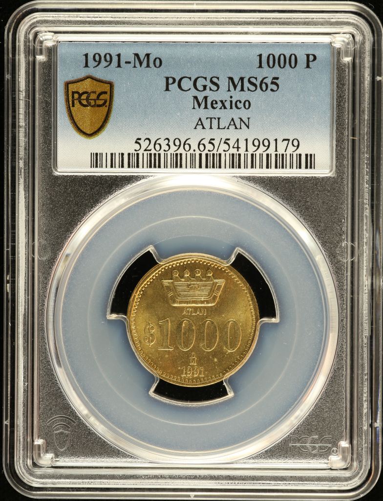 Modern Silver & Minors 1,000 Peso 1991 Mo PCGS MS65 0149343