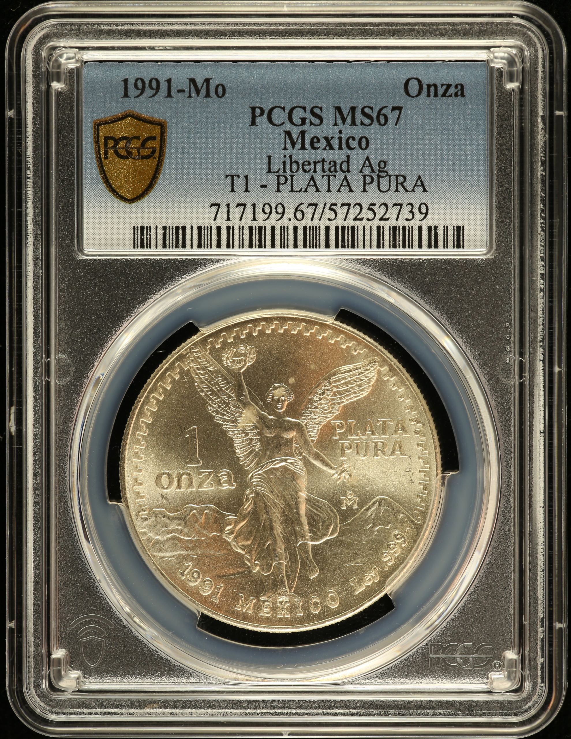 Modern Silver & Minors Onza 1991 Mo PCGS MS67 0149333
