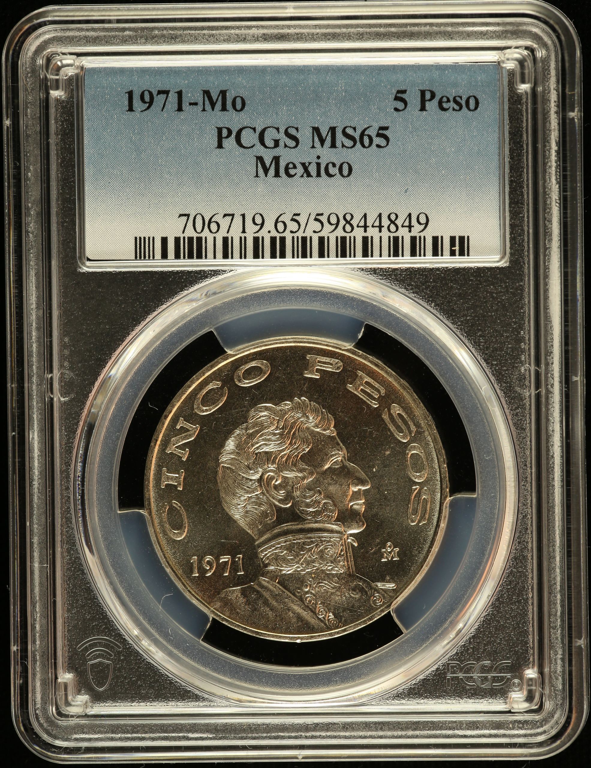 Modern Silver & Minors 5 Peso 1971 Mo PCGS MS65 0149101
