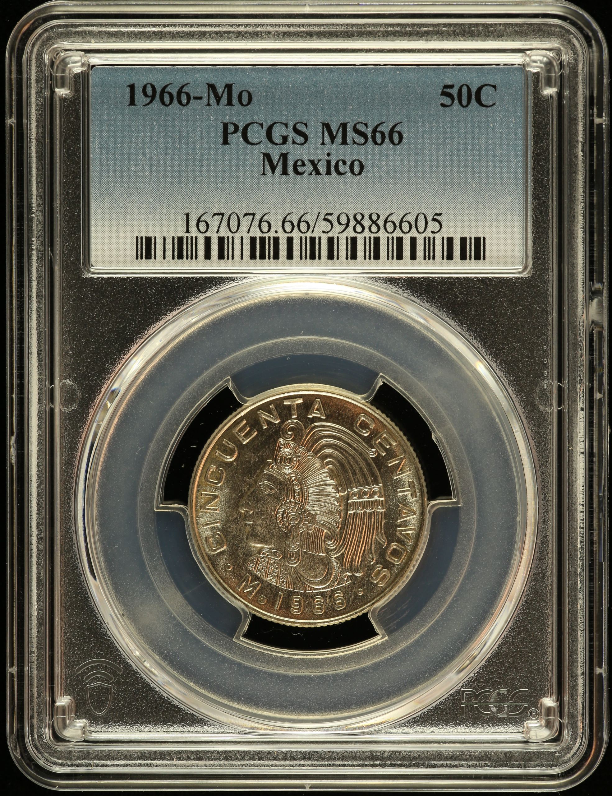 Modern Silver & Minors 50 Centavo 1966 Mo PCGS MS66 0148918