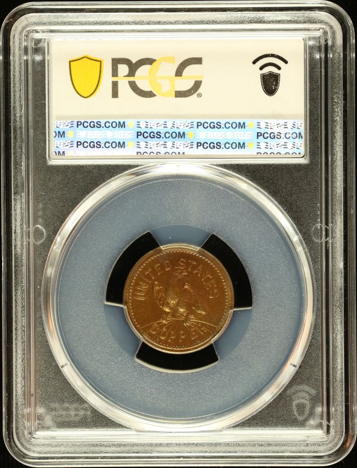 United States Copper Civil War Token 1863 F-37/434a PCGS MS64BN 0148556United States Copper Civil War Token 1863 F-37/434a PCGS MS64BN 0148556 - Image 2