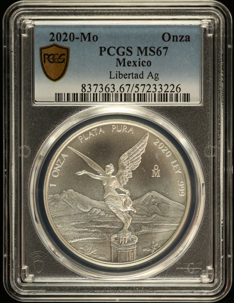 Modern Silver & Minors Onza 2020 Mo PCGS MS67 0149364