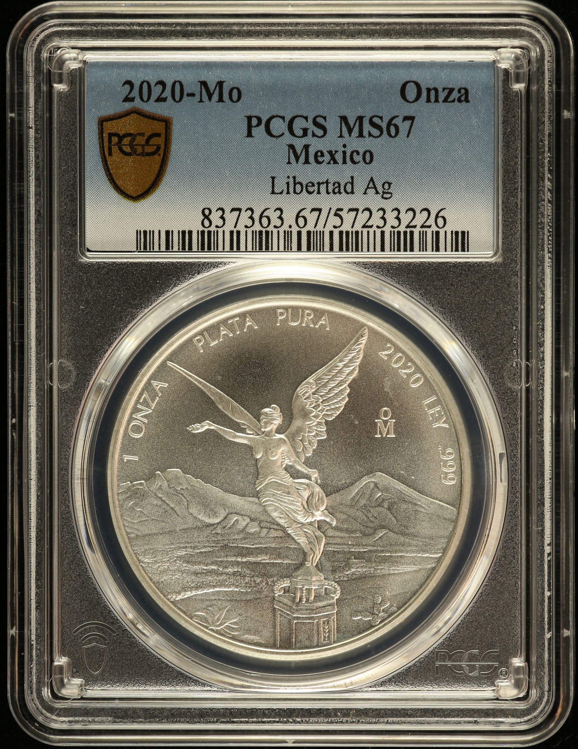 Modern Silver & Minors Onza 2020 Mo PCGS MS67 0149364