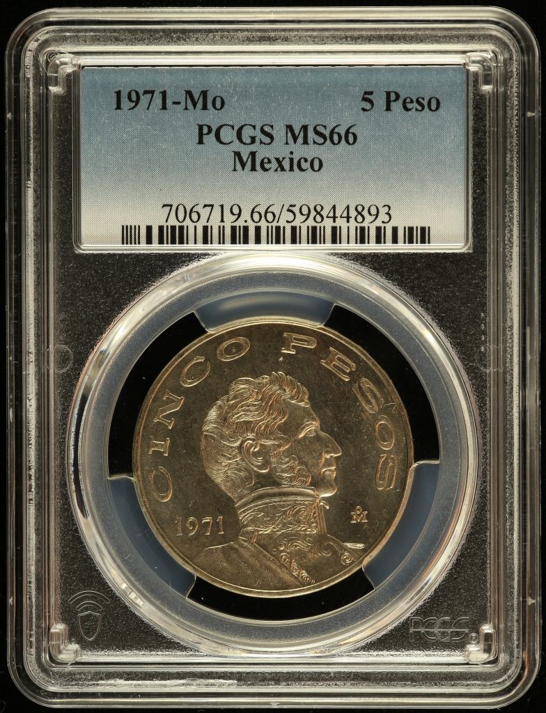 Modern Silver & Minors 5 Peso 1971 Mo PCGS MS66 0149110