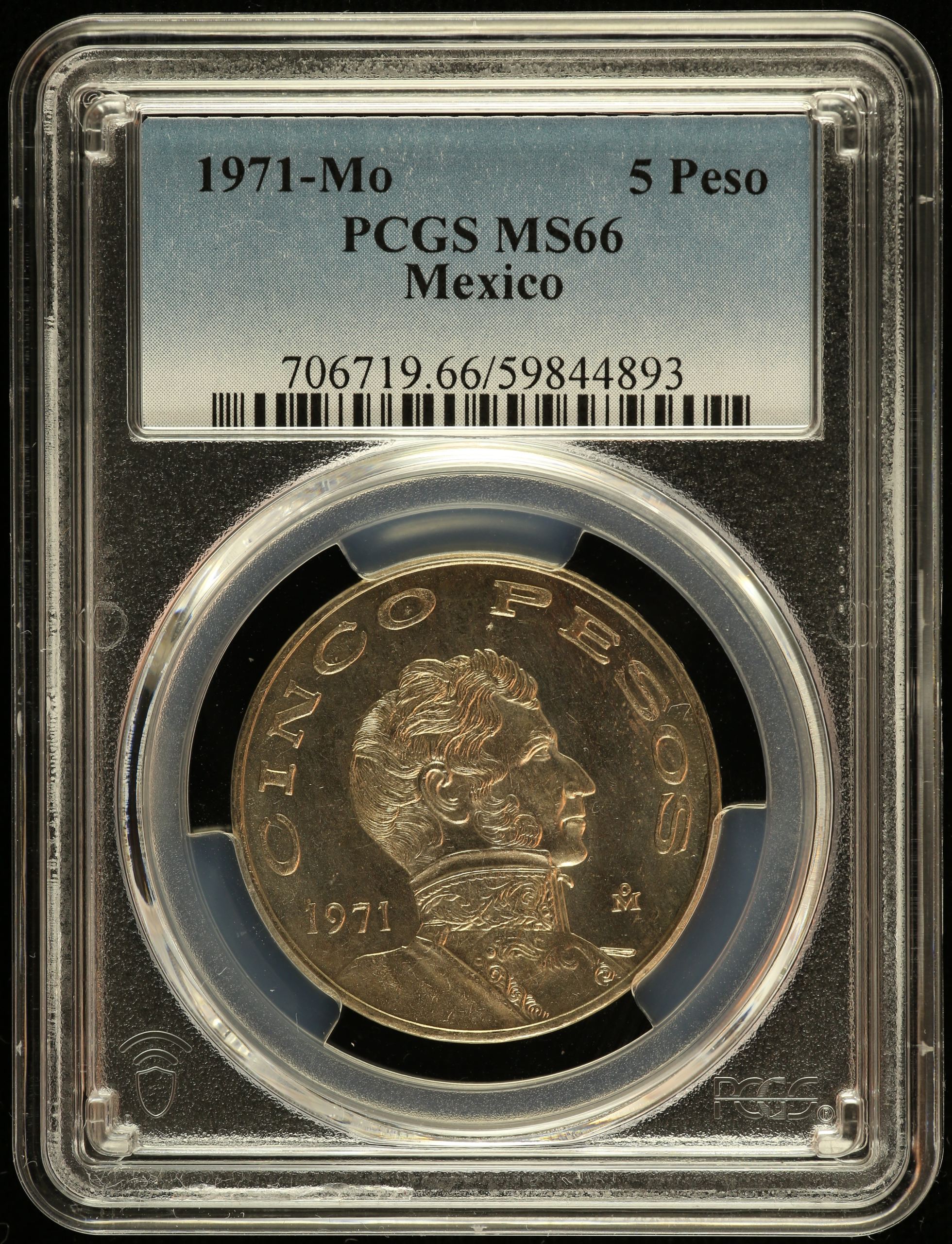 Modern Silver & Minors 5 Peso 1971 Mo PCGS MS66 0149110