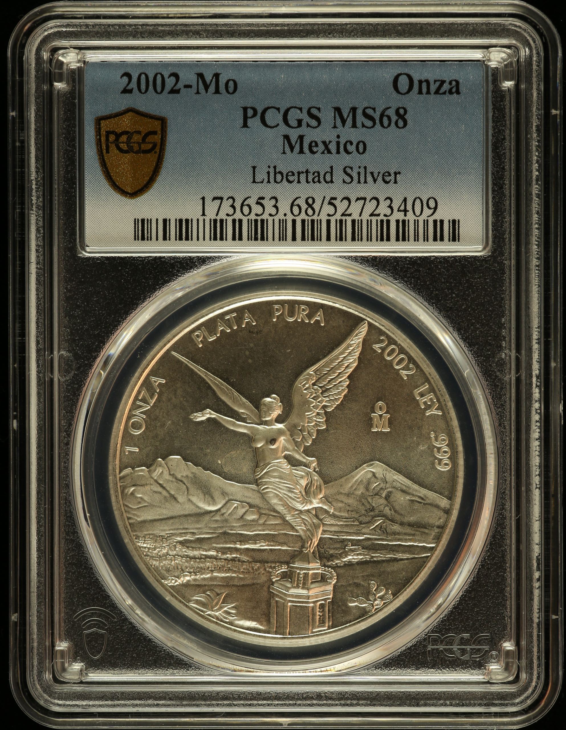 Modern Silver & Minors Onza 2002 Mo PCGS MS68 0149613