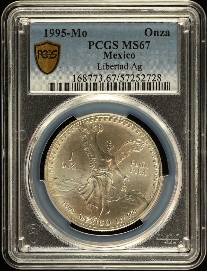 Modern Silver & Minors Onza 1995 Mo PCGS MS67 0149336Modern Silver & Minors Onza 1995 Mo PCGS MS67 0149336