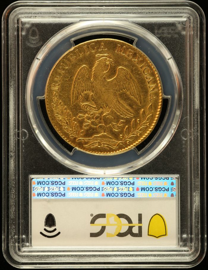 Republic Gold 8 Escudos 1868 Mo PH PCGS AU53 0149283Republic Gold 8 Escudos 1868 Mo PH PCGS AU53 0149283 - Image 2