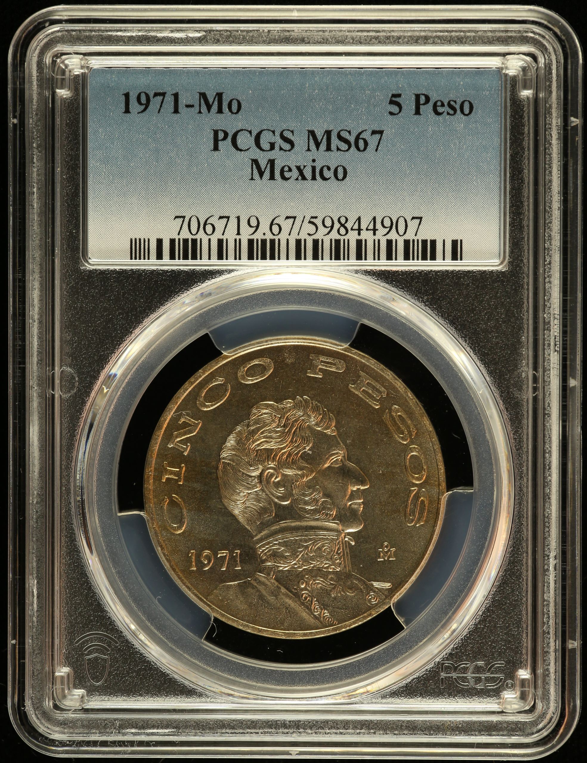Modern Silver & Minors 5 Peso 1971 Mo PCGS MS67 0149126