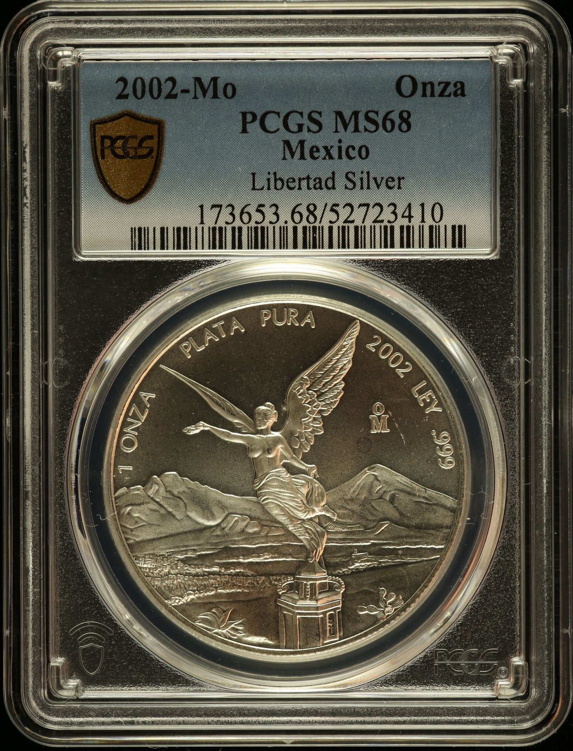 Modern Silver & Minors Onza 2002 Mo PCGS MS68 0149614