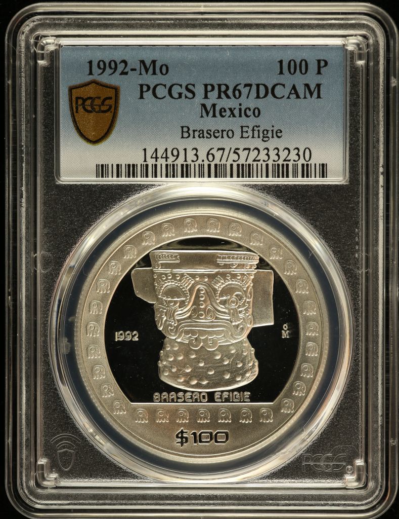 Modern Silver & Minors 100 Peso 1992 Mo PCGS PR67DCAM 0149374