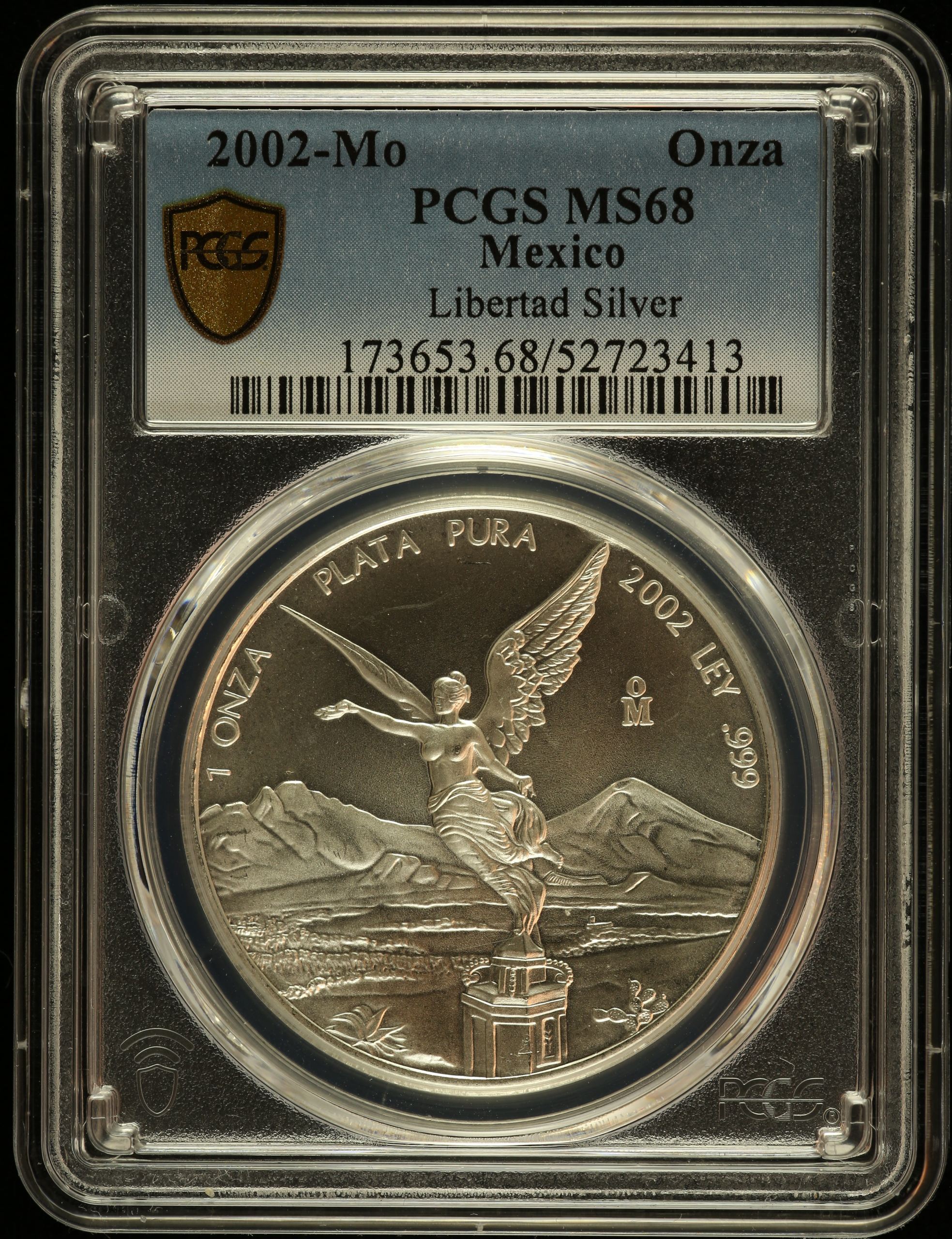 Modern Silver & Minors Onza 2002 Mo PCGS MS68 0149615