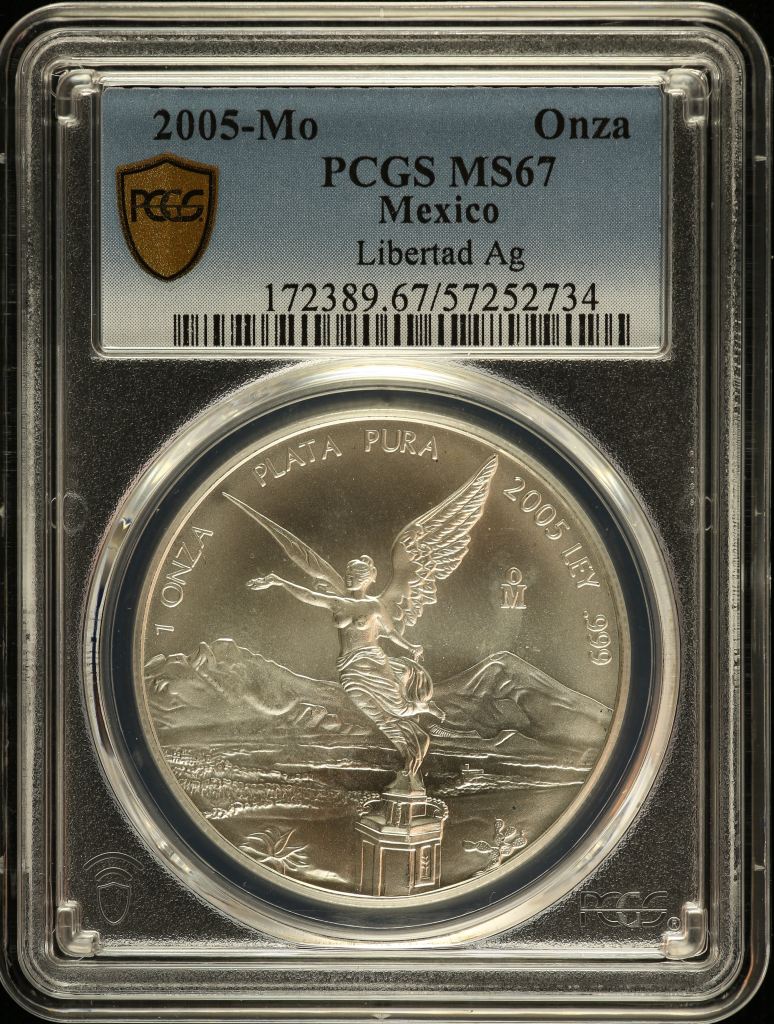 Modern Silver & Minors Onza 2005 Mo PCGS MS67 0149338