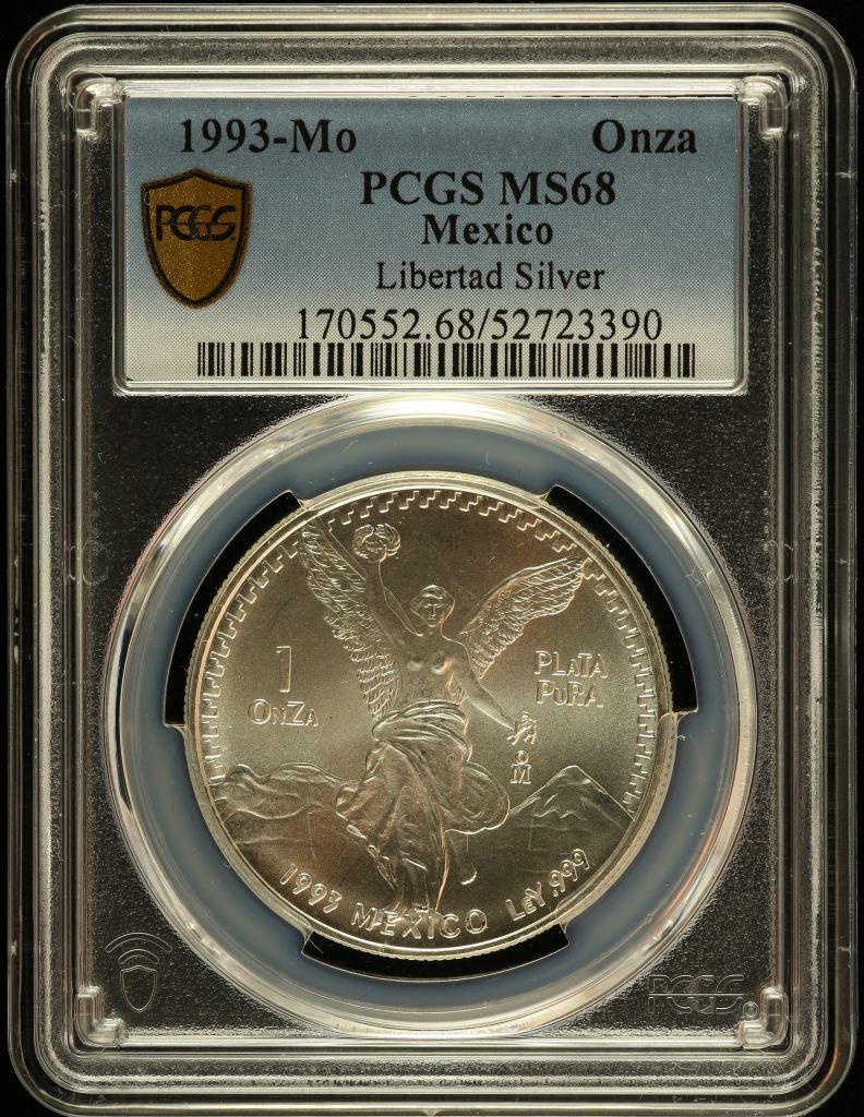 Modern Silver & Minors Onza 1993 Mo PCGS MS68 0149617