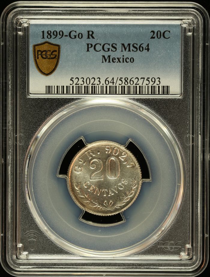 Republic Silver & Minors 20 Centavo 1899 Go R PCGS MS64 0147632Republic Silver & Minors 20 Centavo 1899 Go R PCGS MS64 0147632