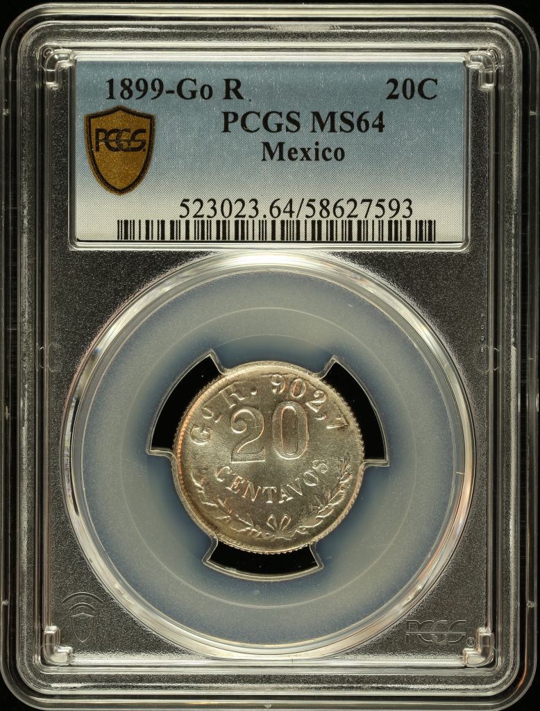 Republic Silver & Minors 20 Centavo 1899 Go R PCGS MS64 0147632