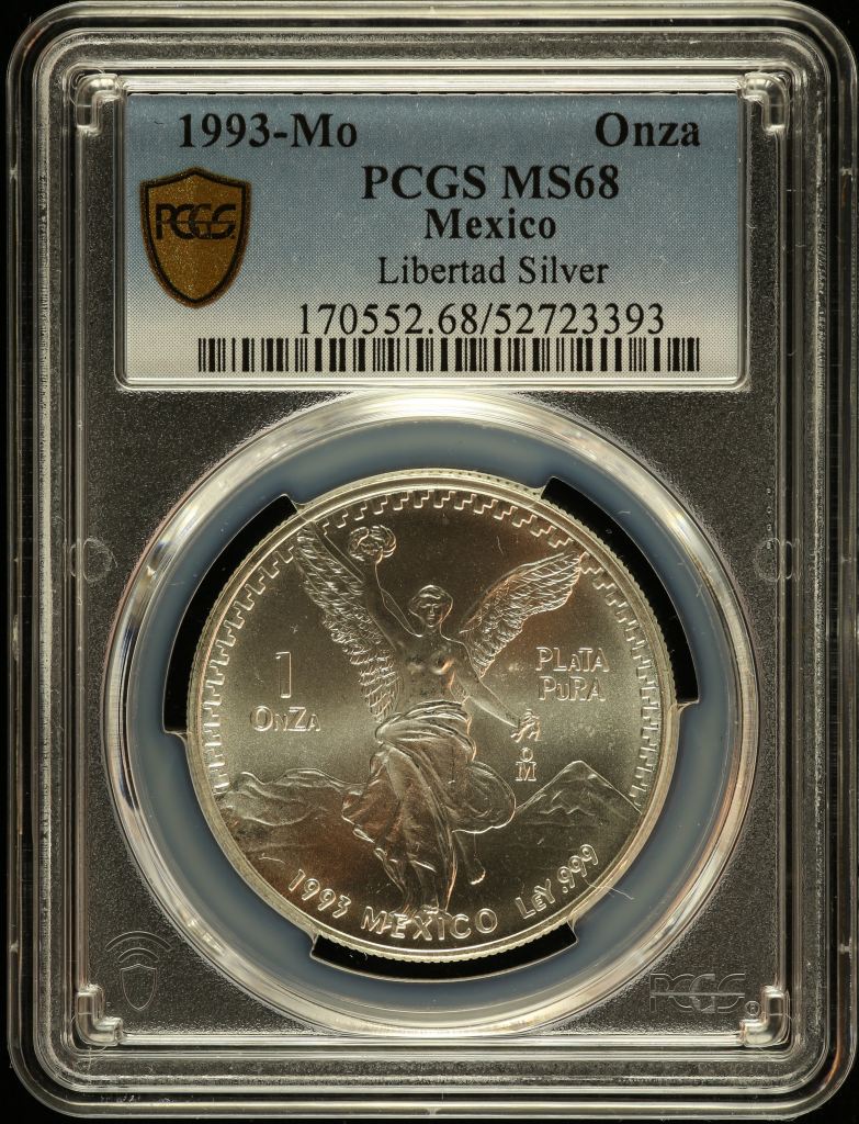 Modern Silver & Minors Onza 1993 Mo PCGS MS68 0149618