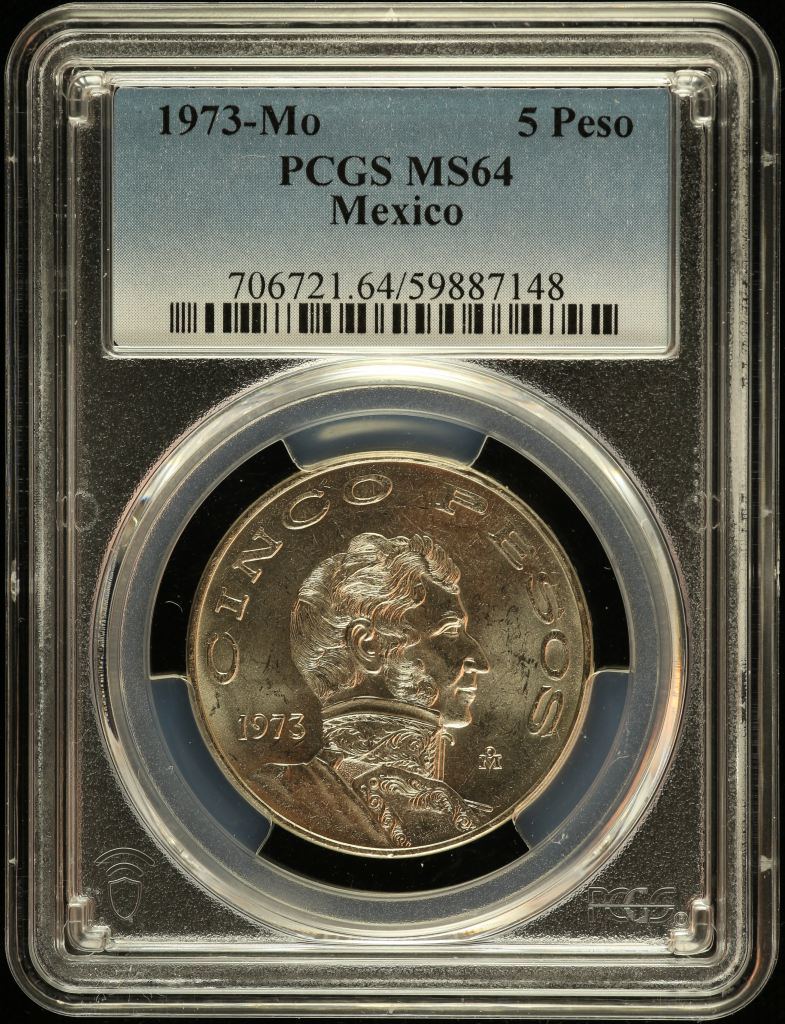 Modern Silver & Minors 5 Peso 1973 Mo PCGS MS64 0149176