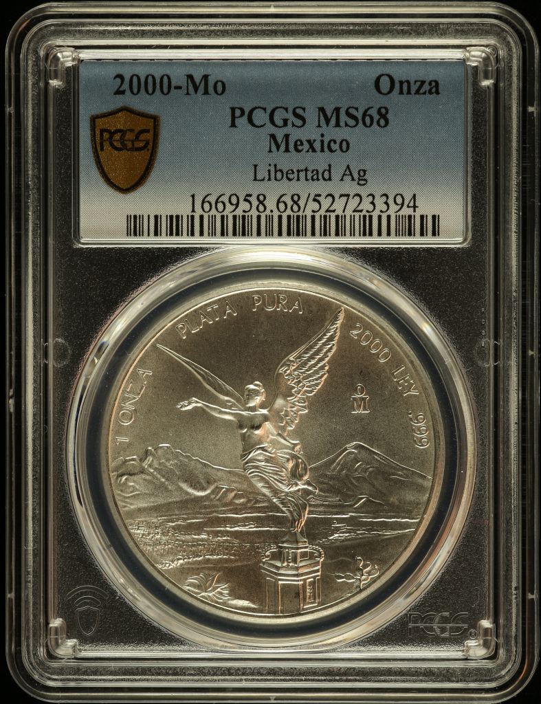 Modern Silver & Minors Onza 2000 Mo PCGS MS68 0149619