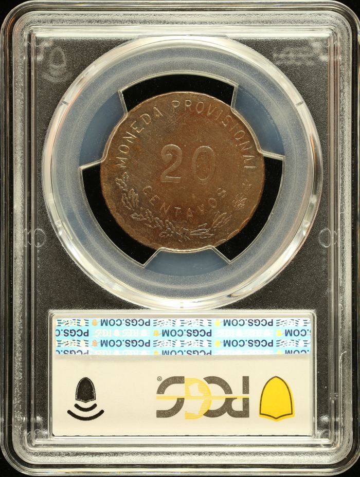 Oaxaca 20 Centavo 1915 Oaxaca KM-732 PCGS MS63BN 0147634Oaxaca 20 Centavo 1915 Oaxaca KM-732 PCGS MS63BN 0147634 - Image 2