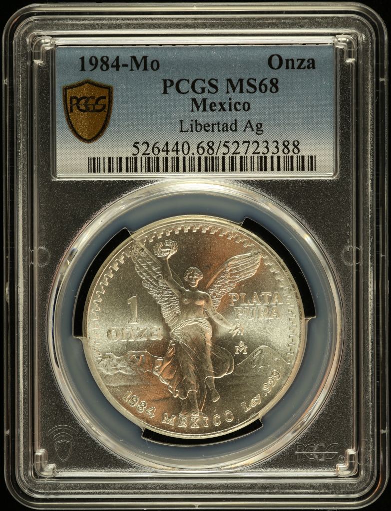 Modern Silver & Minors Onza 1984 Mo PCGS MS68 0149621