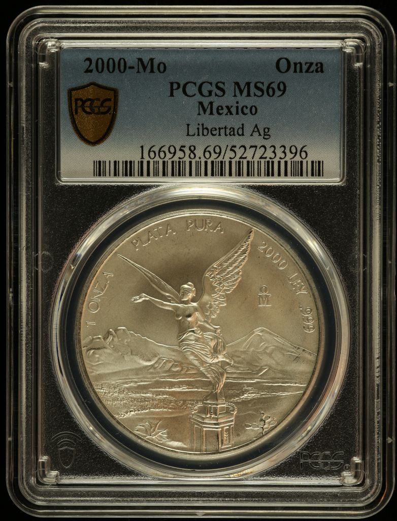 Modern Silver & Minors Onza 2000 Mo PCGS MS69 0149622