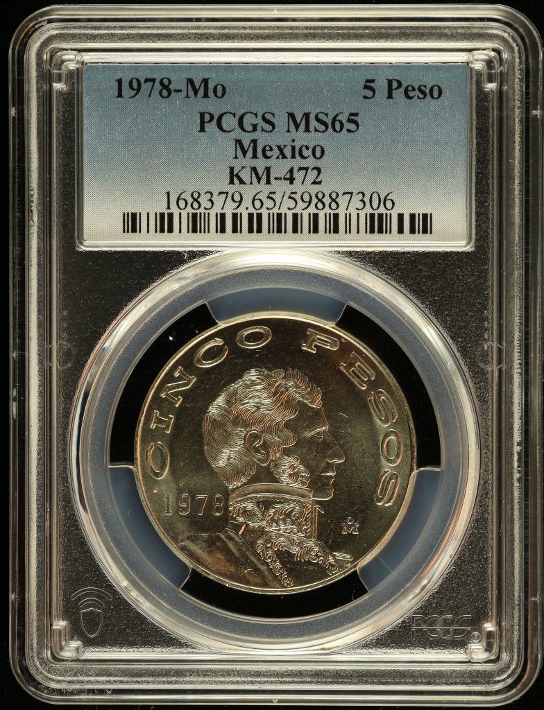 Modern Silver & Minors 5 Peso 1978 Mo KM-472 PCGS MS65 0149261