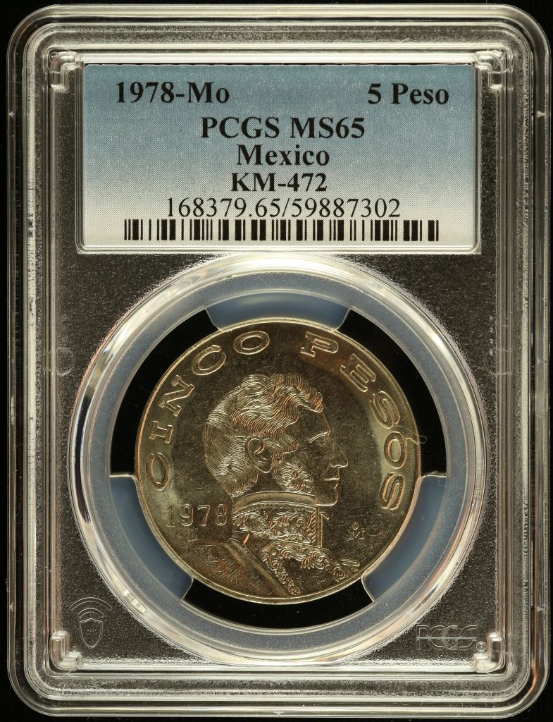 Modern Silver & Minors 5 Peso 1978 Mo KM-472 PCGS MS65 0149265