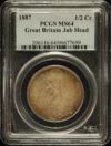 UK (Great Britain) 1/2 Crown 1887 Jub Head PCGS MS64 0149629