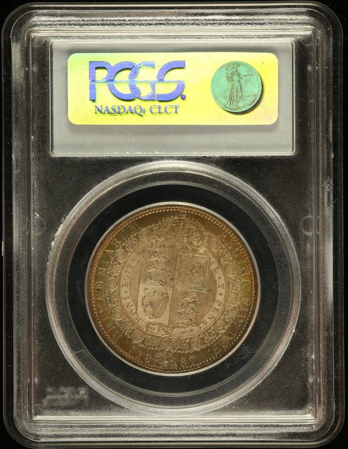 UK (Great Britain) 1/2 Crown 1887 Jub Head PCGS MS64 0149629UK (Great Britain) 1/2 Crown 1887 Jub Head PCGS MS64 0149629 - Image 2