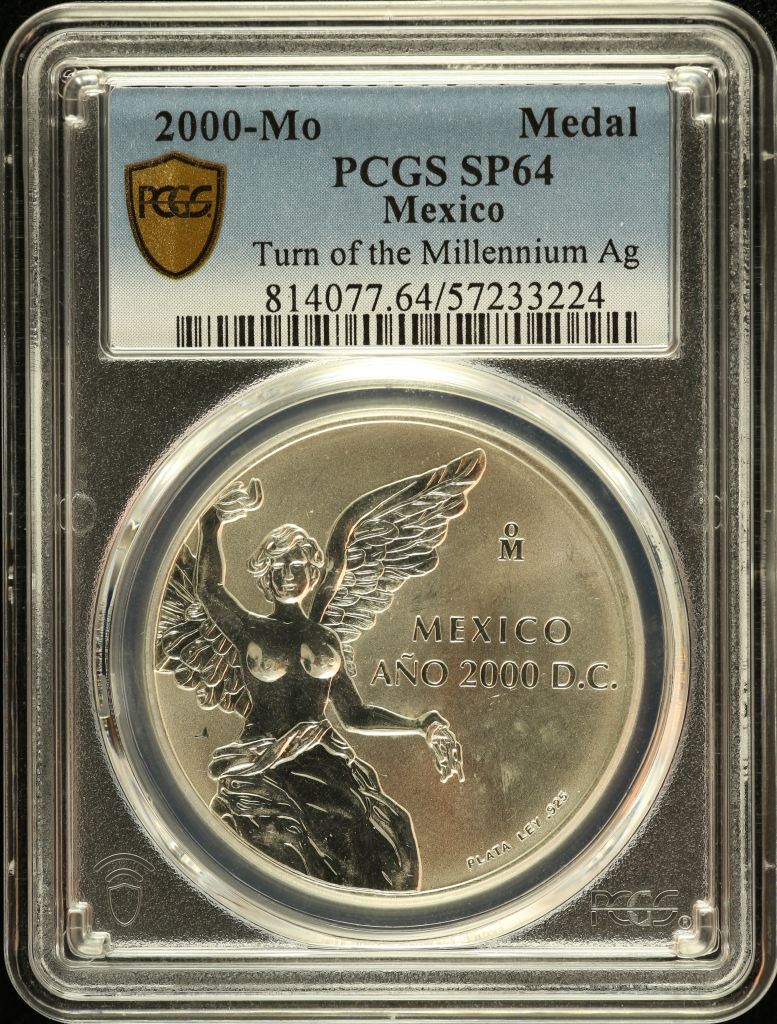 Medals & Tokens Turn of the Millennium Silver Medal 2000 Mo PCGS SP64 0149380