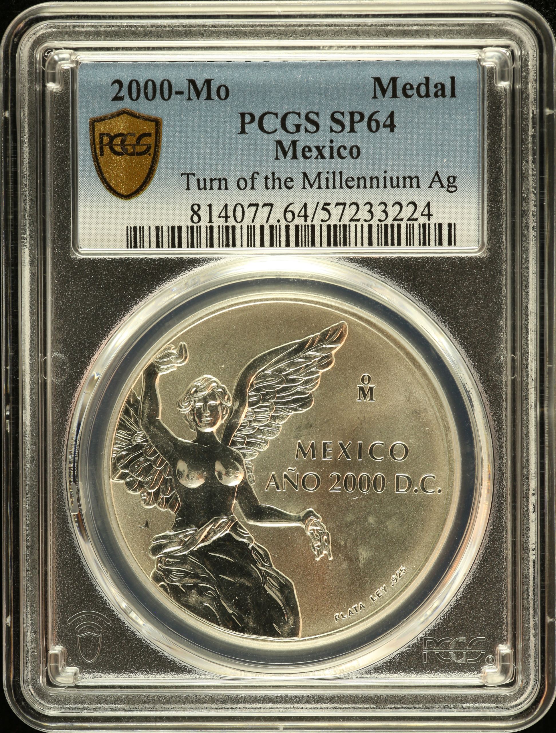 Medals & Tokens Turn of the Millennium Silver Medal 2000 Mo PCGS SP64 0149380