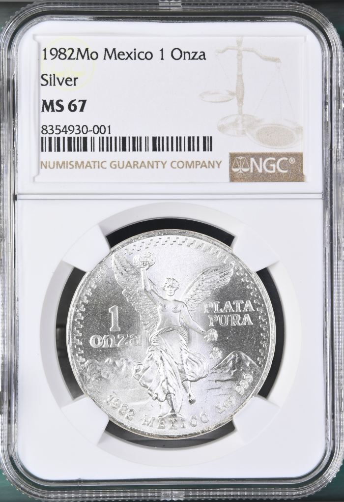 Modern Silver & Minors Onza 1982 Mo NGC MS67 0149634Modern Silver & Minors Onza 1982 Mo NGC MS67 0149634